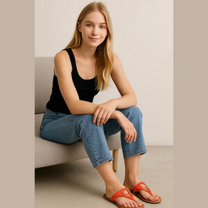 Women's Impo Sandals Size 8.5 Red and Gold